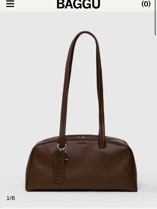 BAGGU Handbags - BAGGU Chocolate Brown Leather Shoulder Bag